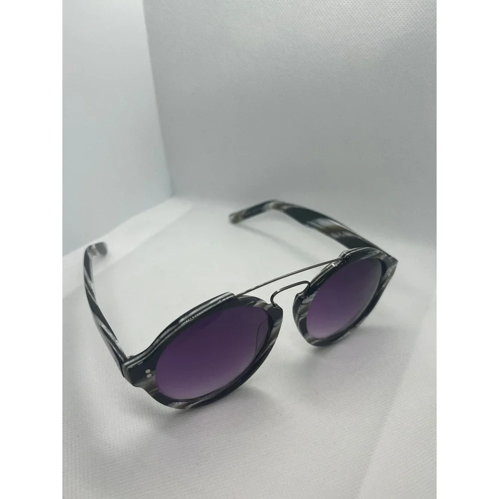 Eye Respect Brad Sunglasses Purple Lens‎ Round Frame Designer Eyewear